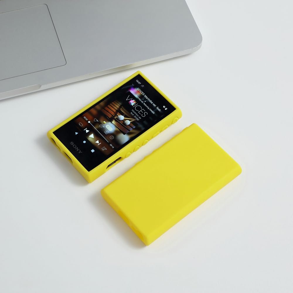 AudioPartner Colorful Soft TPU Matte Protective Shell Skin Case Cover for Sony Walkman NW-A306 NW-A307 NW-A300 Series (Matte Yellow)