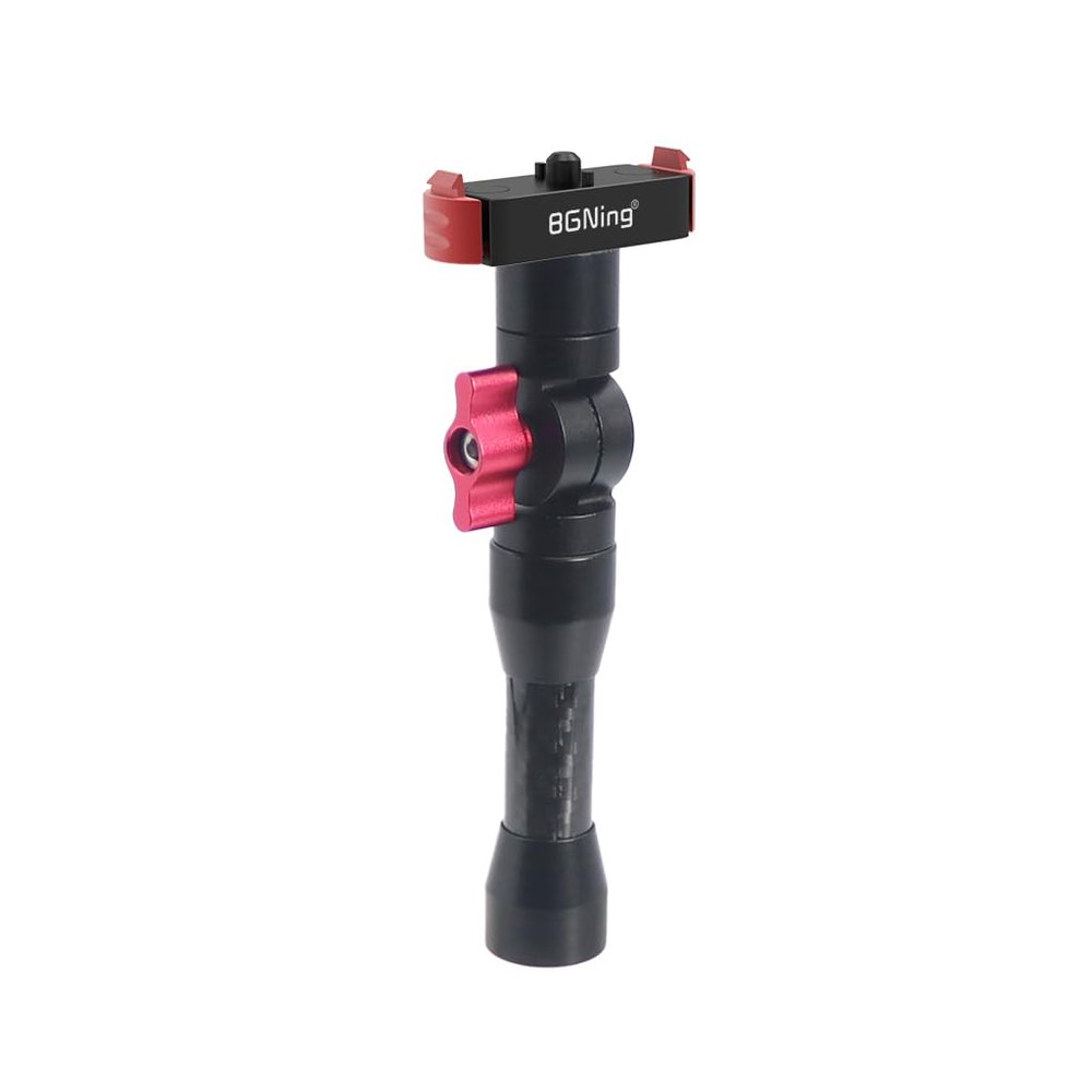 BGNing Carbon Fiber Selfie Stick Monopod 1/4 Screw Extension w/Magnetic Base Compatible with Action Cameras (Magnet for Go 132mm)