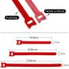 50/100Pcs Releasable Cable Ties Plastics Fastening Reusable Cable Tie Straps Nylon Wrap Zip Bundle-Grey-300Mm X 100Pcs view 2