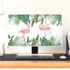 Baocicco Tropical Flamingo Waterproof Screen TV Cover 75 Inch Palm Leaves Weatherproof Dust-Proof Anti-Scratch Protective Television Cover for Desktop and Home Hanging TVGreen and Pink view 4