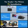 VEKOOTO VK7Pro Magnetic Solar Wireless Backup Camera, 7'' IPS Touchscreen Monitor HD1080P No Wiring 15,800mAh Rechargeable Camera System for Hitching Gooseneck Horse Trailer RV Camper Car Truck view 2