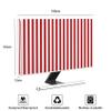 Baocicco Red and White Striped Waterproof TV Dust Cover 80 Inch Anti-Static Dustproof Anti-Scratch Protective Covers Simple Decorative Fashion LCD LED Dust Cover for LED LCD OLED TVs view 2