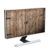 Baocicco Retro Wooden Gate Waterproof 55 Inch Screen TV Cover Anti-Static Dustproof Protective Cover Old Barn Door Television Covers for Desktop TVs Hanging TV Protector LCD LED PC view 1