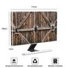 Baocicco Old Wood Gate Waterproof Screen TV Cover 75 Inch Vintage Wooden Barn Door Anti-Scratch Anti-Static Protective Sleeve for LCD LED PC Desktop and Home Hanging TVRustic Farmhouse view 2