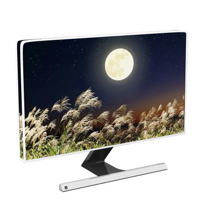 Baocicco Reeds Night Waterproof 70 Inch TV Dust Cover Anti-Static Dustproof Protective Cover Noon Starry Sky Floral Natural Scenery LCD LED Dust Covers for Desktop TVs Hanging TV Protector
