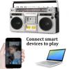 Retro Tape Recorder AM/FM Radio,Portable Cassette Player Radio,Retro Tape Player with Speaker,4-Speaker Dual Channel High and Low Frequencies,for Family Gatherings and Square Dancing (SizeA) view 3