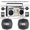 Retro Tape Recorder AM/FM Radio,Portable Cassette Player Radio,Retro Tape Player with Speaker,4-Speaker Dual Channel High and Low Frequencies,for Family Gatherings and Square Dancing (SizeA) view 4