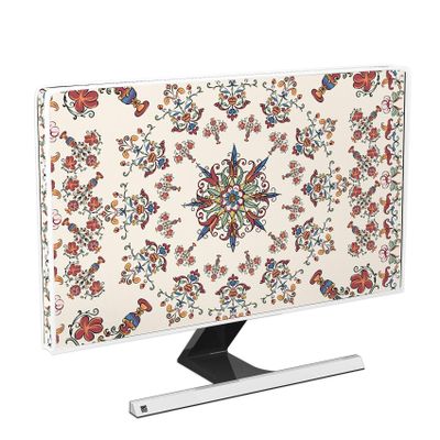 Baocicco Boho Pattern Waterproof Screen TV Dust Cover 75 Inch Bohemian Chic Abstract Weatherproof TV Dust Covers Dustproof Protective Cover for Desktop TVs Hanging TVsMandala Design