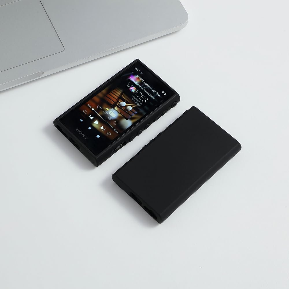 AudioPartner Colorful Soft TPU Matte Protective Shell Skin Case Cover for Sony Walkman NW-A306 NW-A307 NW-A300 Series (Matte Black)