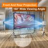 120 inch Portable Projector Screen with Stand-Indoor Outdoor Foldable Movie Screen for Home Theater & Backyard Cinema - 16:9 4K/HD Wrinkle-Free Front&Rear Projection Screen with Carry Bag (Easy Setup) view 3