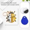 Cute Ladybug Keychain Case Holder for GPS and Access Cards, PU Leather with Air Tag, Personality GPS Cases 3.5x3.5 Inches view 2