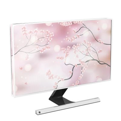 Baocicco Cherry Blossom Waterproof Screen TV Cover 37,38,39 Inch Watercolor Floral Japanese Chinese Flowers TV Display Screen Cover for Television LED LCD OLED TVs Dust-Proof Anti-Scratch