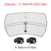 WSOLDMA 224dBi 4G LTE Parabolic Grid Antenna - 1700-2700MHz Outdoor External Antenna, 2N Female Connectors, with 30M Cable view 2