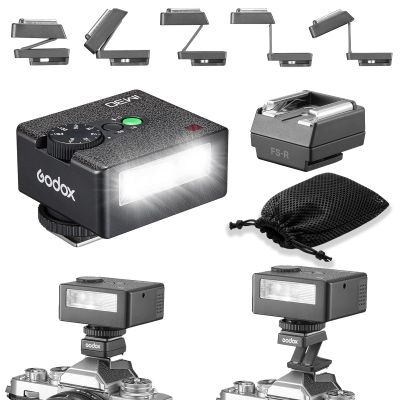 GODOX IM30 Mini Flash with FS-R Riser GN15 S1/S2 - Camera Flash GN 15, 7 Power Levels, IM30 Mini Manual Flash for Sony zv1/Sony zve10/Ricoh gr3/Fuji f1-230/Canon 6500K200K/3.6S Recycle
