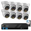 PANOOB Security Camera System PoE, 8X 4MP Wired Bullet IP Cameras Outdoor Built-in Microphone, AI Human Vehicle Detection, 5MP 8CH NVR with 2TB HDD, Smart Color Night Vision, PD93BA0808-4MD view 1