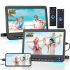 10.5" Dual Headrest DVD Player for Kids, DVD Player for Car with HDMI Input, Car DVD Player Dual Screen AV Out, Portable DVD Player Support USB/CD/DVD, Mounting Brackets and Straps view 1