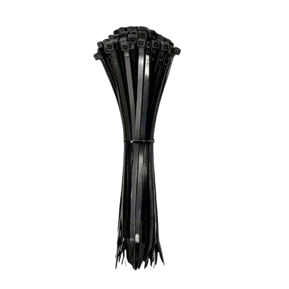100Pcs Black Cable Ties High Tensile Strength Uv Resistant Self-Locking Home Office Cord Management-2.8X30