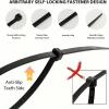 100Pcs Black Cable Ties High Tensile Strength Uv Resistant Self-Locking Home Office Cord Management-2.8X30 view 4