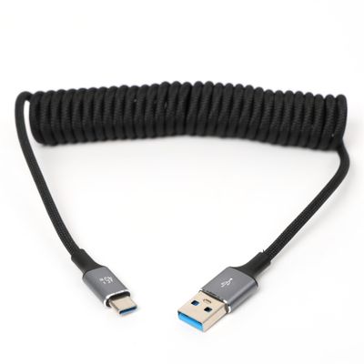 HangTon USB Type A to Type-C, PD 45W Fast Charging, CarPlay, Data Cable for Sony Canon R5C Nikon Camera, iPhone 15 16 Pro, Galaxy S23, LG V50, iPad, MacBook Pro, Laptop, Braided Coiled
