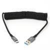 HangTon USB Type A to Type-C, PD 45W Fast Charging, CarPlay, Data Cable for Sony Canon R5C Nikon Camera, iPhone 15 16 Pro, Galaxy S23, LG V50, iPad, MacBook Pro, Laptop, Braided Coiled view 1