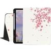 Cherry Blossom Case for iPad 9th/8th/7th Generation 10.2" 2021/2020/2019,Floral Flower Textured Folio Case with Pencil Holder Multi-Angle View Adjustable Stand Auto Wake/Sleep Cover for Women view 1