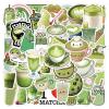 55PCS Matcha Flavor Food Stickers for Kids,Green Milk Tea Stickers,Aesthetic Waterproof Vinyl Decals Perfect for Laptop Phone Car Skateboard Hard hat Scrapbook Travel Case Guitar Luggage(Matchas) view 1