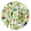 55PCS Matcha Flavor Food Stickers for Kids,Green Milk Tea Stickers,Aesthetic Waterproof Vinyl Decals Perfect for Laptop Phone Car Skateboard Hard hat Scrapbook Travel Case Guitar Luggage(Matchas) view 2