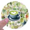 55PCS Matcha Flavor Food Stickers for Kids,Green Milk Tea Stickers,Aesthetic Waterproof Vinyl Decals Perfect for Laptop Phone Car Skateboard Hard hat Scrapbook Travel Case Guitar Luggage(Matchas) view 3