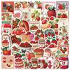 50 Pcs Cute Red Strawberry Stickers Boys Girls Kids Teens, Waterproof Stickers for Phone Laptop Flasks Water Bottle Luggage Scrapbook Cup Bike Car, Cute Decals Stickers Pack(Strawberry) view 1
