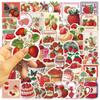 50 Pcs Cute Red Strawberry Stickers Boys Girls Kids Teens, Waterproof Stickers for Phone Laptop Flasks Water Bottle Luggage Scrapbook Cup Bike Car, Cute Decals Stickers Pack(Strawberry) view 4