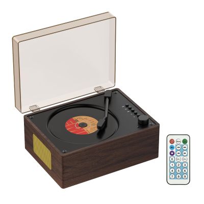 Portable CD Player with Bluetooth 5.3, Hi-Fi Speakers,3.5mm AUX, USB Playback Retro CD Player for Home(Brown)