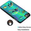 AIRWEE Case for iPod Touch 5th/6th/7th Generation, Slim Fit Shockproof & Lightweight Durable Cover for Apple iPod Touch, Drop Protection Hard PC Shell for Women Girls Men, Green Turtle view 3