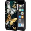 AIRWEE Case for iPod Touch 5th/6th/7th Generation, Slim Fit Shockproof & Lightweight Durable Cover for Apple iPod Touch, Drop Protection Hard PC Shell for Women Girls Men, Platinum Butterfly view 1