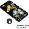 AIRWEE Case for iPod Touch 5th/6th/7th Generation, Slim Fit Shockproof & Lightweight Durable Cover for Apple iPod Touch, Drop Protection Hard PC Shell for Women Girls Men, Platinum Butterfly view 3