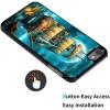 AIRWEE Case for iPod Touch 5th/6th/7th Generation, Slim Fit Shockproof & Lightweight Durable Cover for Apple iPod Touch, Drop Protection Hard PC Shell for Women Girls Men, Moon Pirate Ship view 3