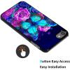 AIRWEE Case for iPod Touch 5th/6th/7th Generation, Slim Fit Shockproof & Lightweight Durable Cover for Apple iPod Touch, Drop Protection Hard PC Shell for Women Girls Men, Blue Butterfly Purple Rose view 3