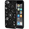 AIRWEE Case for iPod Touch 5th/6th/7th Generation, Slim Fit Shockproof & Lightweight Durable Cover for Apple iPod Touch, Drop Protection Hard PC Shell for Women Girls Men, Black and White Galaxy view 1