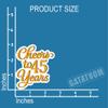(3PCS) Cheers to 45 Years Sticker, Happy 45th Birthday and Anniversary Party Decoration Vinyl Decals, Waterproof Stickers for Gift Wrapping, Water Bottles, Scrapbooks, Laptops, 3" view 2