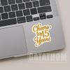 (3PCS) Cheers to 45 Years Sticker, Happy 45th Birthday and Anniversary Party Decoration Vinyl Decals, Waterproof Stickers for Gift Wrapping, Water Bottles, Scrapbooks, Laptops, 3" view 3