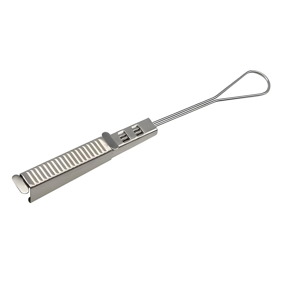 5 Pieces 201 Stainless Drop Fiber Cable Clamp FTTH Clamp Wedge Type Tension Adjustable Fix Fastener Stainless