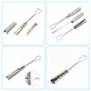 5 Pieces 201 Stainless Drop Fiber Cable Clamp FTTH Clamp Wedge Type Tension Adjustable Fix Fastener Stainless view 3