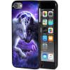AIRWEE Case for iPod Touch 5th/6th/7th Generation, Slim Fit Shockproof & Lightweight Durable Cover for Apple iPod Touch, Drop Protection Hard PC Shell for Women Girls Men, Black and White Wolf view 1