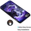 AIRWEE Case for iPod Touch 5th/6th/7th Generation, Slim Fit Shockproof & Lightweight Durable Cover for Apple iPod Touch, Drop Protection Hard PC Shell for Women Girls Men, Black and White Wolf view 3