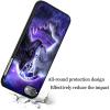 AIRWEE Case for iPod Touch 5th/6th/7th Generation, Slim Fit Shockproof & Lightweight Durable Cover for Apple iPod Touch, Drop Protection Hard PC Shell for Women Girls Men, Black and White Wolf view 4