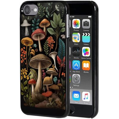 AIRWEE Case for iPod Touch 5th/6th/7th Generation, Slim Fit Shockproof & Lightweight Durable Cover for Apple iPod Touch, Drop Protection Hard PC Shell for Women Girls Men, Mushroom