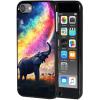 AIRWEE Case for iPod Touch 5th/6th/7th Generation, Slim Fit Shockproof & Lightweight Durable Cover for Apple iPod Touch, Drop Protection Hard PC Shell for Women Girls Men, Rainbow Elephant view 1