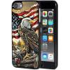 AIRWEE Case for iPod Touch 5th/6th/7th Generation, Slim Fit Shockproof & Lightweight Durable Cover for Apple iPod Touch, Drop Protection Hard PC Shell for Women Girls Men, Eagle Flag view 1