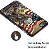 AIRWEE Case for iPod Touch 5th/6th/7th Generation, Slim Fit Shockproof & Lightweight Durable Cover for Apple iPod Touch, Drop Protection Hard PC Shell for Women Girls Men, Eagle Flag view 3