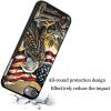 AIRWEE Case for iPod Touch 5th/6th/7th Generation, Slim Fit Shockproof & Lightweight Durable Cover for Apple iPod Touch, Drop Protection Hard PC Shell for Women Girls Men, Eagle Flag view 4
