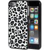 AIRWEE Case for iPod Touch 5th/6th/7th Generation, Slim Fit Shockproof & Lightweight Durable Cover for Apple iPod Touch, Drop Protection Hard PC Shell for Women Girls Men, Black and White Cow Print view 1